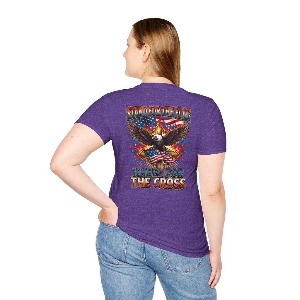 Stand for the Flag Kneel for the Cross T-shirt | Patriotic Eagle T-shirt Printify