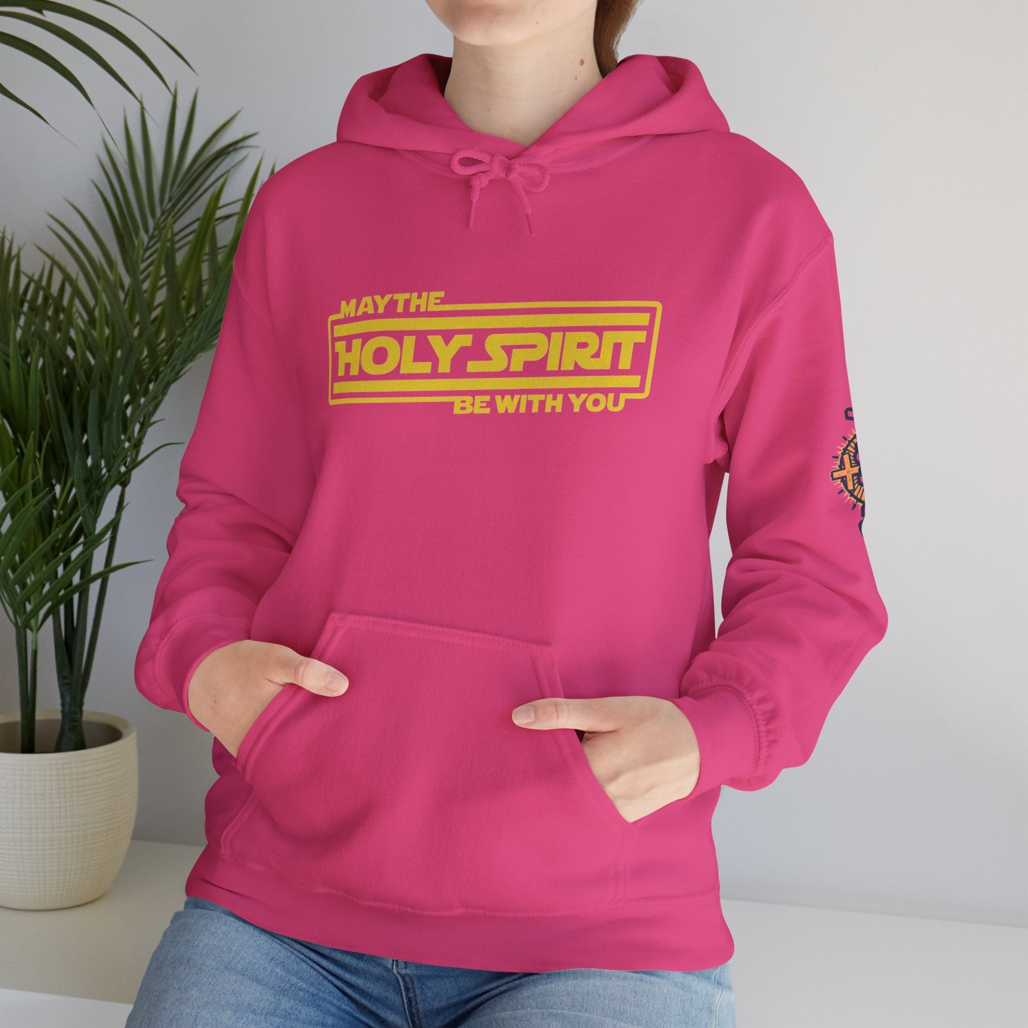 May the Holy Spirit Be With You Hoodie - Christian Star Wars Parody Hoodie Printify