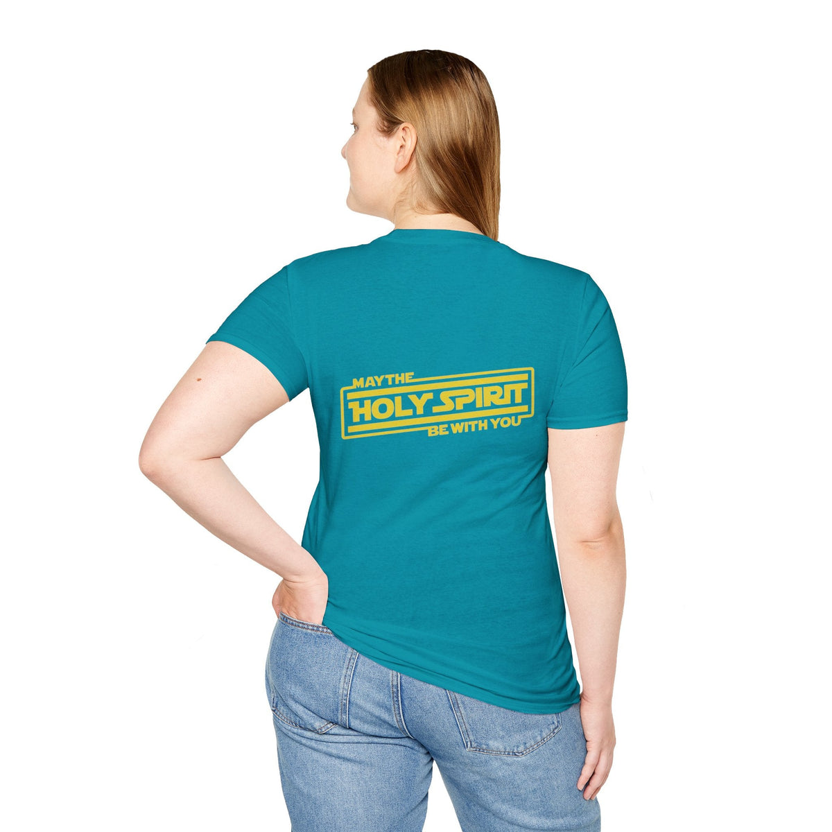 May the Holy Spirit Be With You T-shirt - Christian Star Wars Parody T-shirt Printify