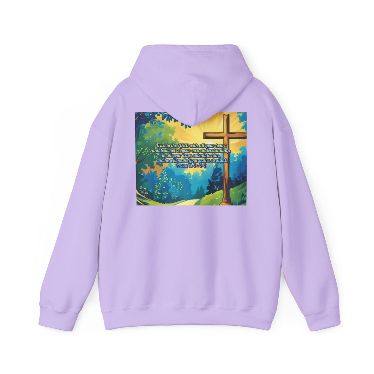 Trust in The Lord Proverbs 3:5-6 Biblical Design Unisex Heavy Blend™ Hooded Sweatshirt Printify