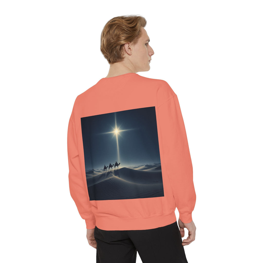 3 Wise Men Sweatshirt – Magi Camels Nativity Journey Christian Christmas Sweatshirt for Epiphany Faith & Holy Night Printify