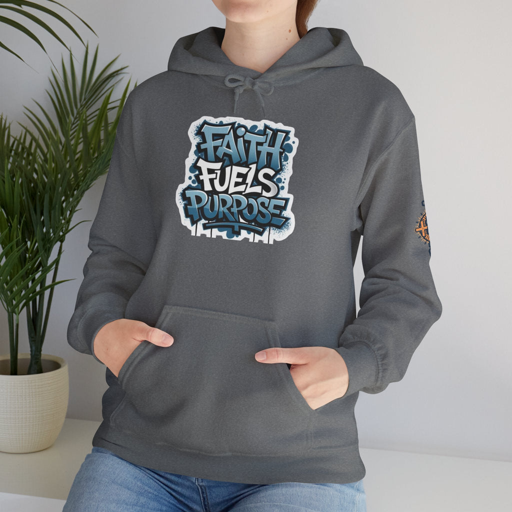 Faith Fuels Purpose Hoodie – Inspirational Christian Sweatshirt for Divine Drive & Unstoppable Belief Printify