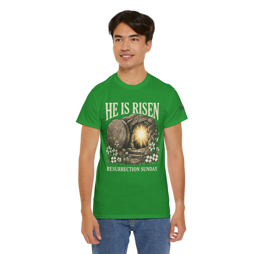 He Is Risen T-Shirt — Jesus Christ Resurrection Easter Tee Printify