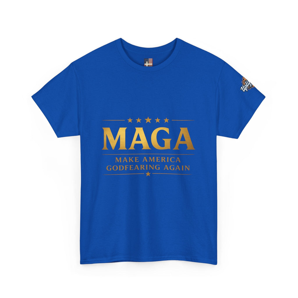 MAGA Gold Letter T-Shirt — "Make America Great Again" Printify