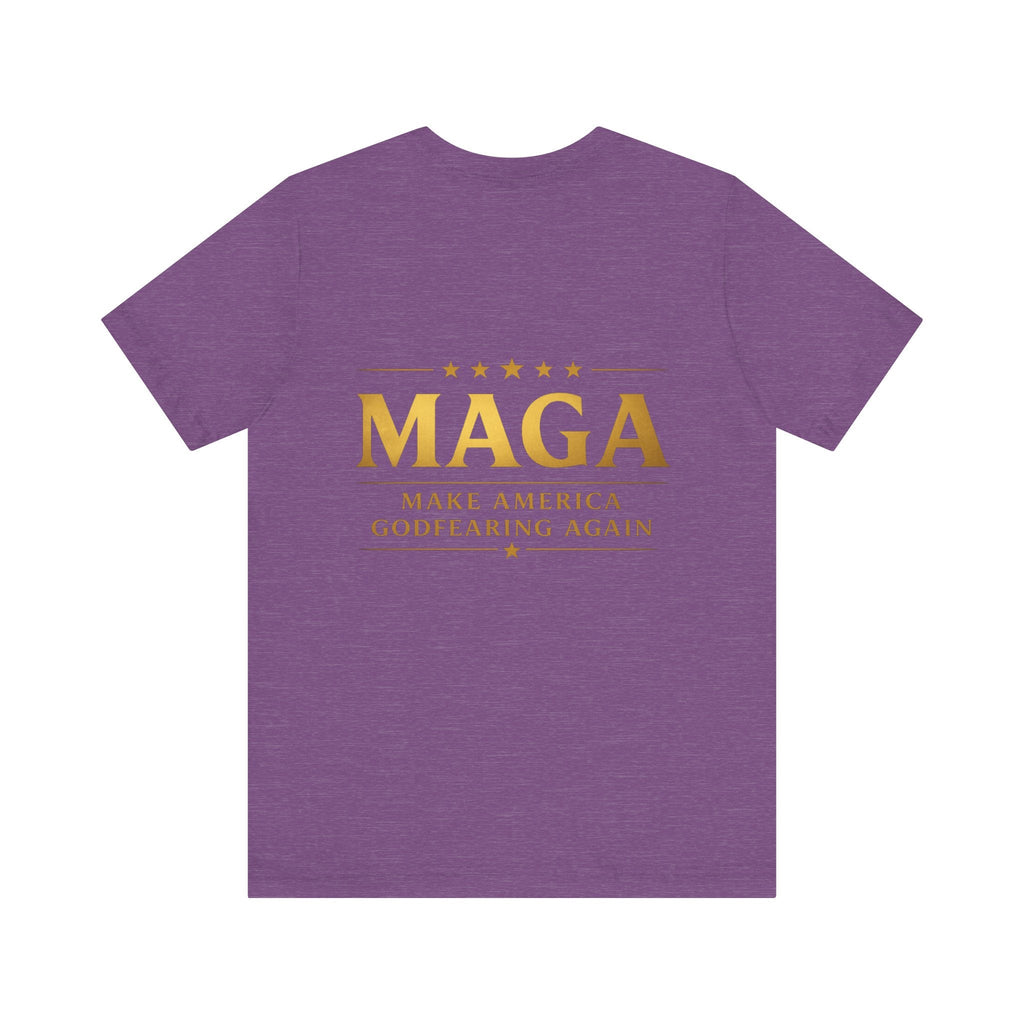 MAGA Gold Letter T-Shirt — "Make America Great Again" Printify