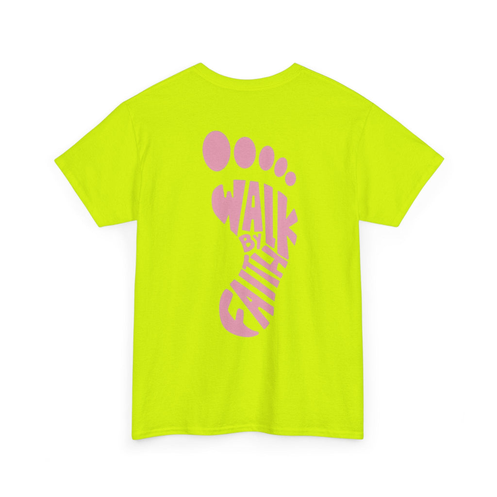 Walk By Faith Footprint T-Shirt Printify