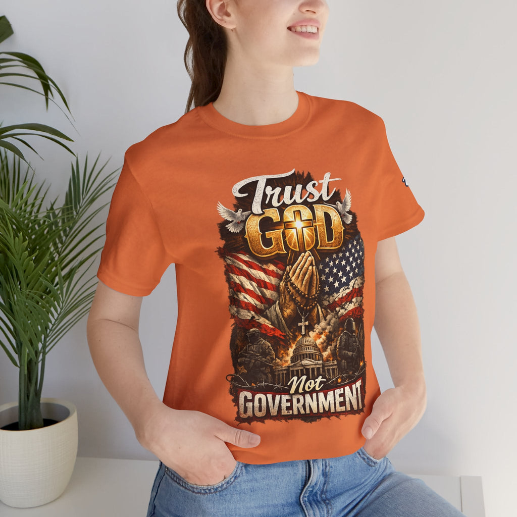 Trust God Not Government T-Shirt — Vintage Patriotic Christian Tee Printify