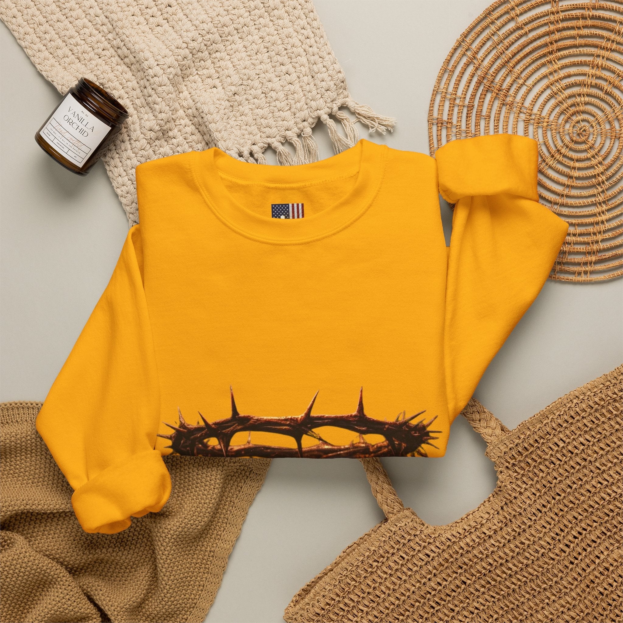 It Is Finished Crown of Thorns Sweatshirt — Christian John 19:30 Faith Sweatshirt Printify