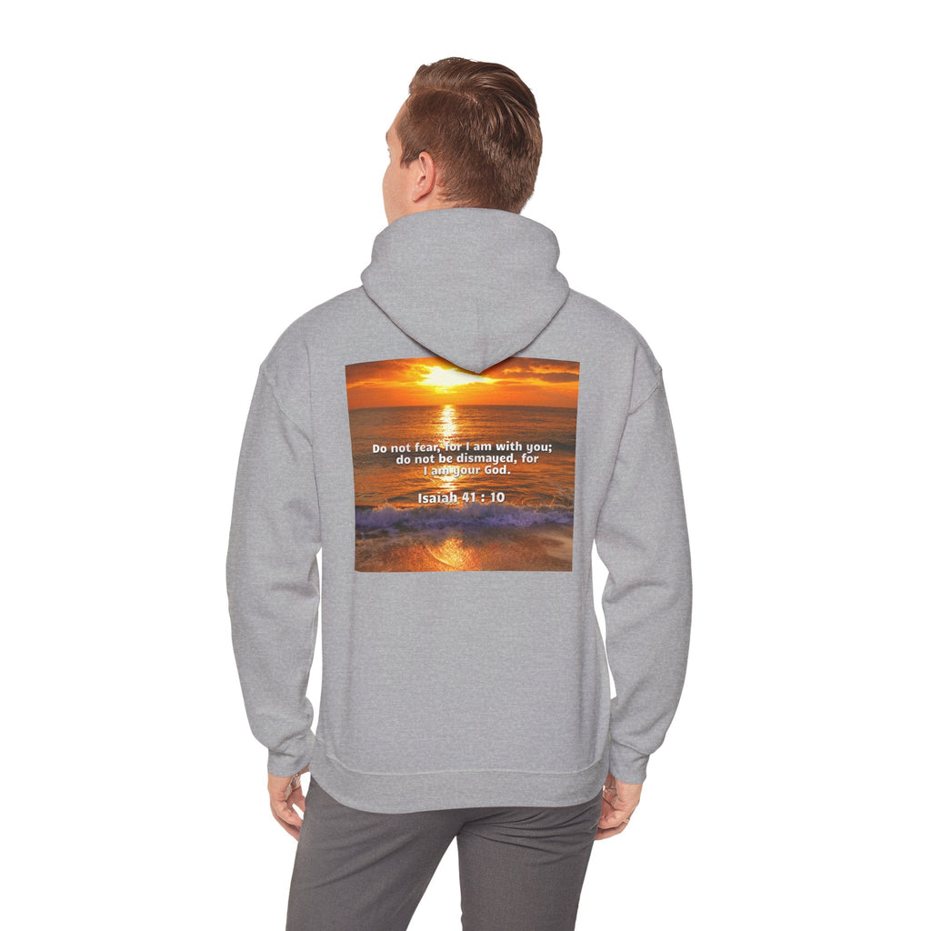 Bible Verse Unisex Heavy Blend™ Hooded Sweatshirt - Isaiah 41 : 10 Printify