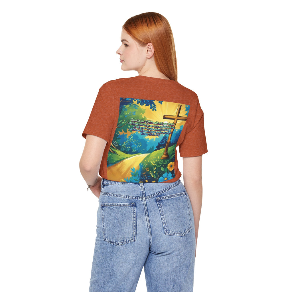 Trust in The Lord Proverbs 3:5-6 Biblical Design Unisex Jersey Short Sleeve Tee Printify