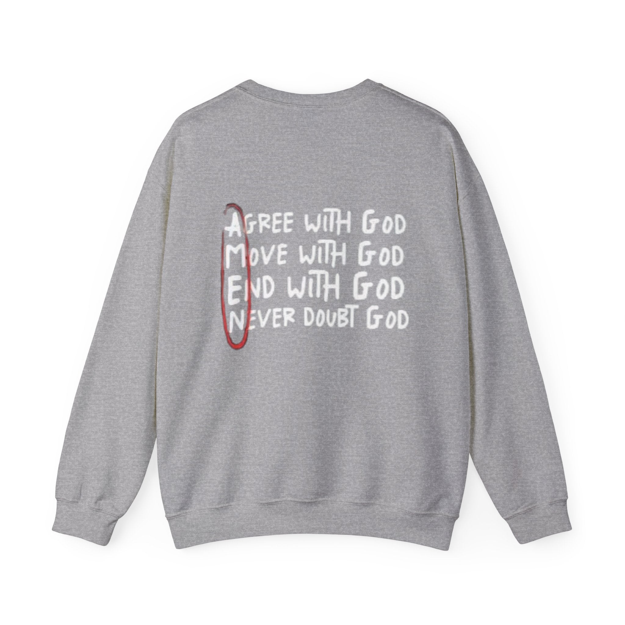 AMEN Acronym Sweatshirt – Always Agree with God Move with God End with God Never Doubt God Christian Hoodie for Unwavering Faith Printify