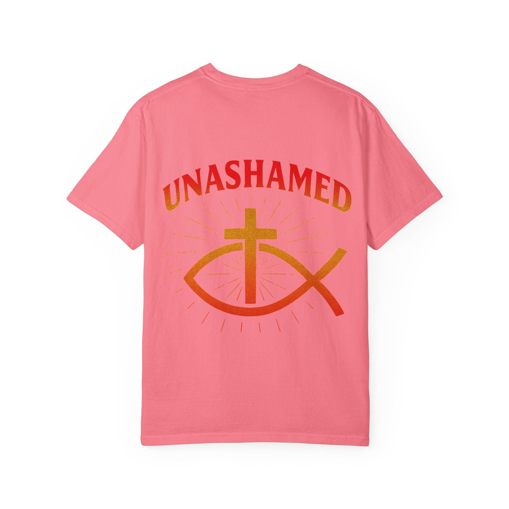Unashamed T-shirt – Ichthys Jesus Fish & Cross Christian Sweatshirt for Romans 1:16 Bold Faith Printify