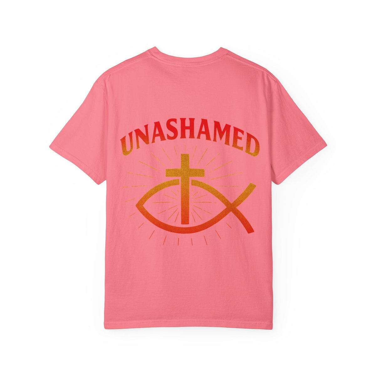 Unashamed T-shirt – Ichthys Jesus Fish & Cross Christian Sweatshirt for Romans 1:16 Bold Faith Printify