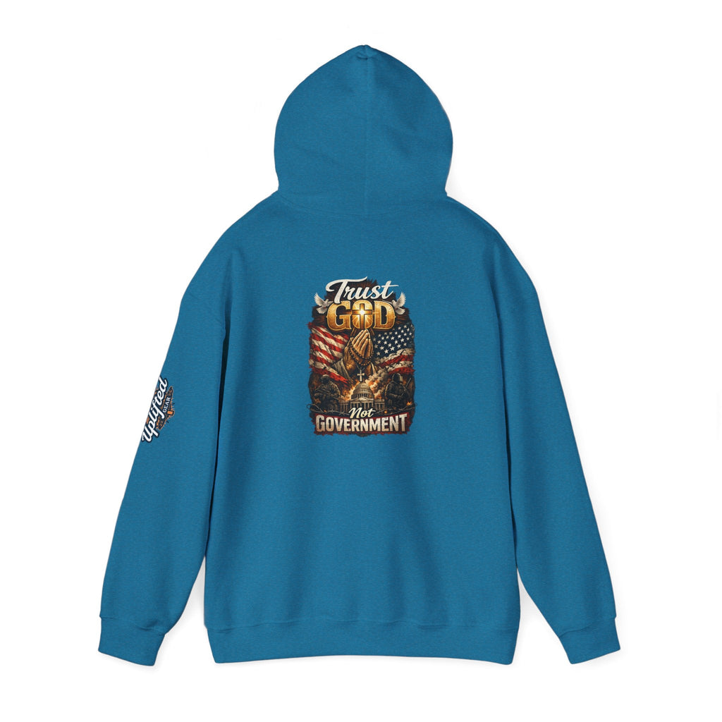 Trust God Not Government Hoodie — Vintage Patriotic Christian Hoodie Printify