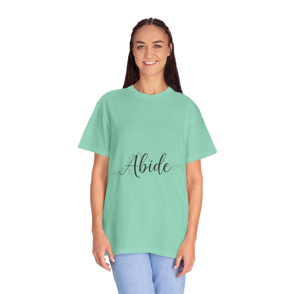 Abide in the Lord T-Shirt – Vine Design Christian Tee for Faithful Hearts Printify
