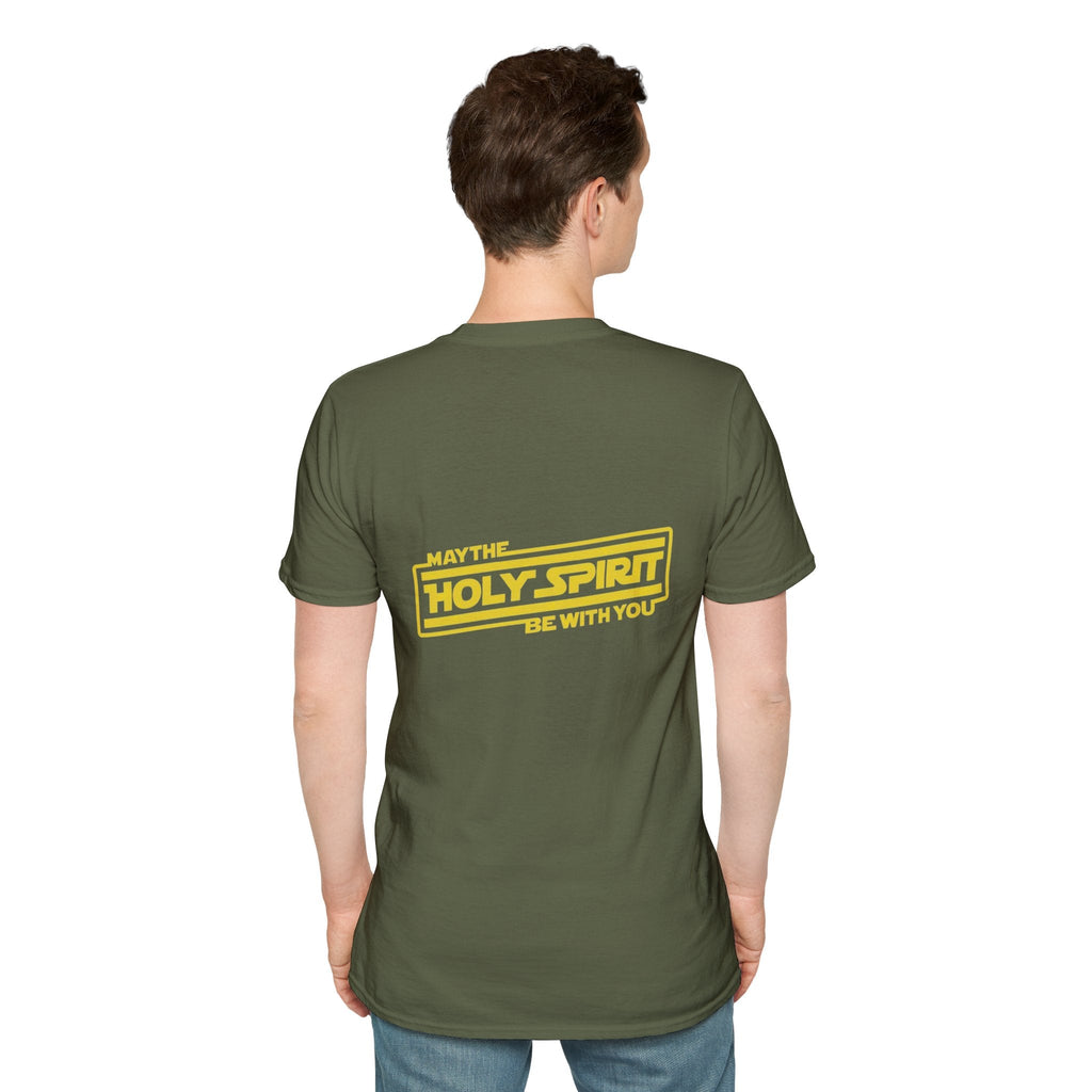 May the Holy Spirit Be With You T-shirt - Christian Star Wars Parody T-shirt Printify