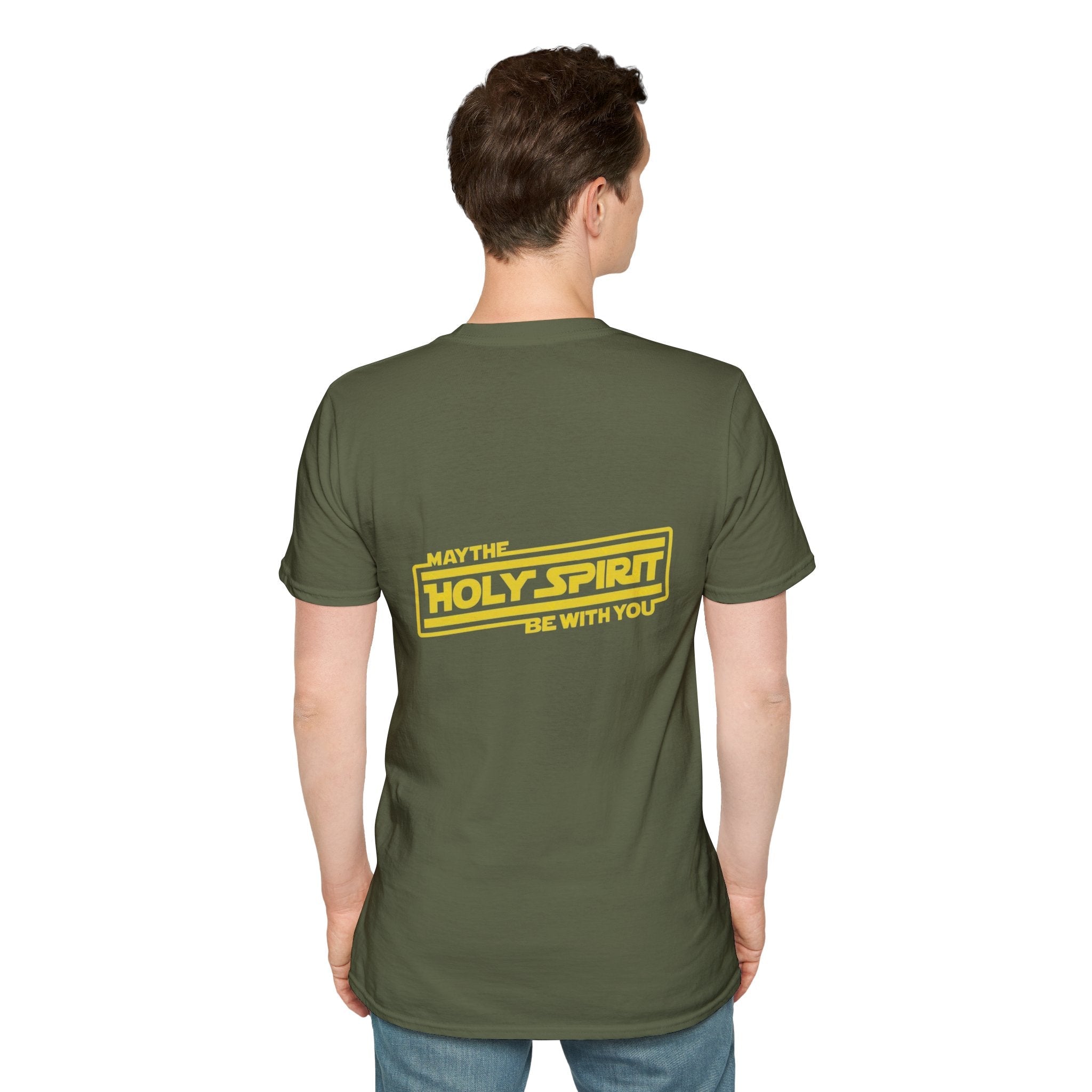 May the Holy Spirit Be With You T-shirt - Christian Star Wars Parody T-shirt Printify