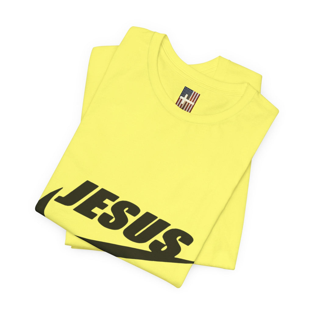 Jesus Did It T-shirt - Funny Christian Parody T-shirt - Faith & Victory Apparel Printify