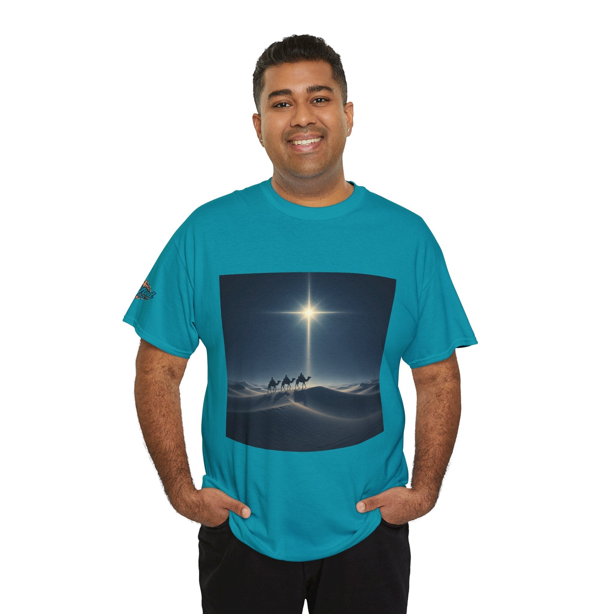 3 Wise Men T-shirt – Magi Camels Nativity Journey Christian Christmas T-shirt for Epiphany Faith & Holy Night Printify