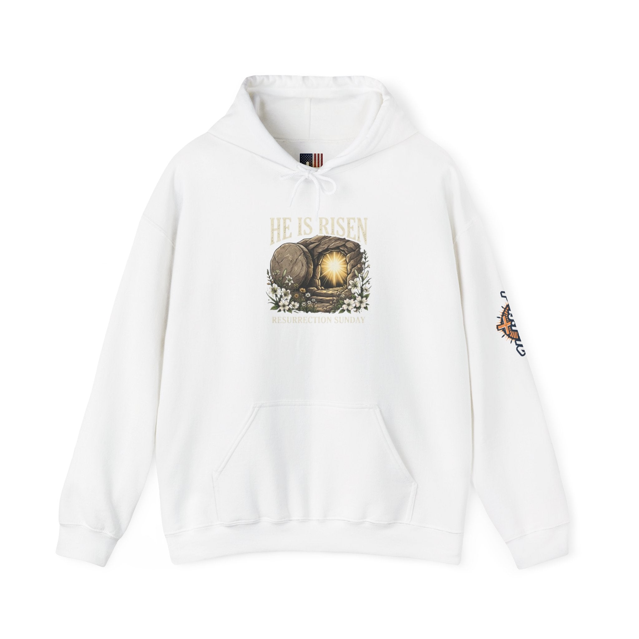 He Is Risen Hoodie — Jesus Christ Resurrection Easter Hoodie Printify