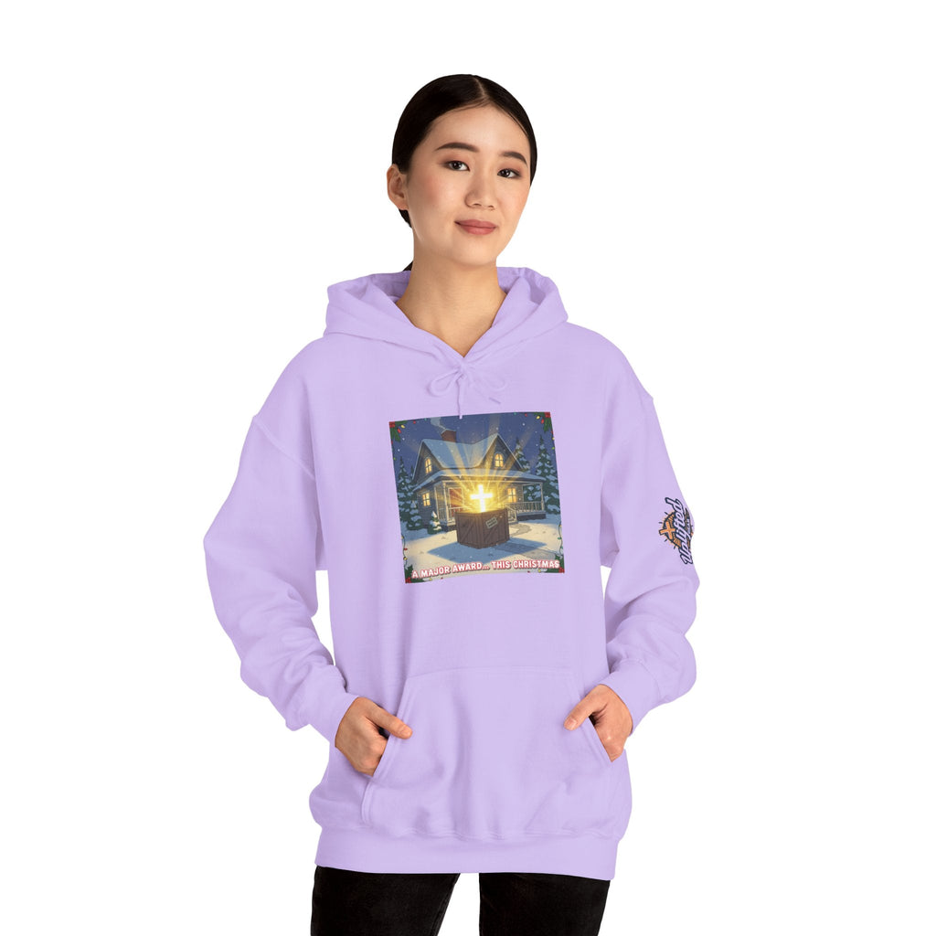 A Major Award This Christmas Hoodie – Fragile Leg Lamp Parody Cross Unboxing Christian Sweatshirt for Hilarious Faith & Holiday Glow Printify
