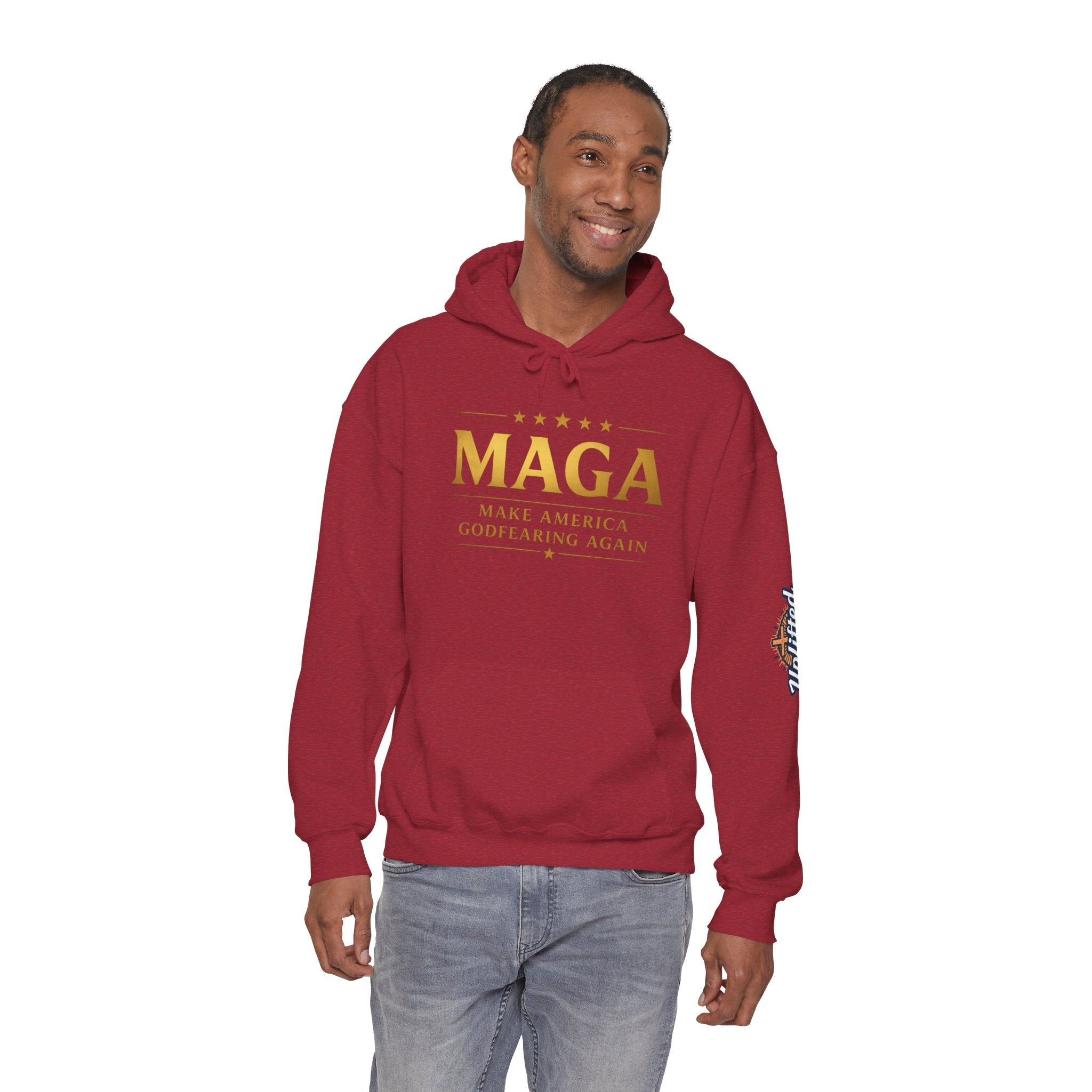 Hoodie - MAGA "Make America Godfearing Again" Political Graphic Hoodie Printify