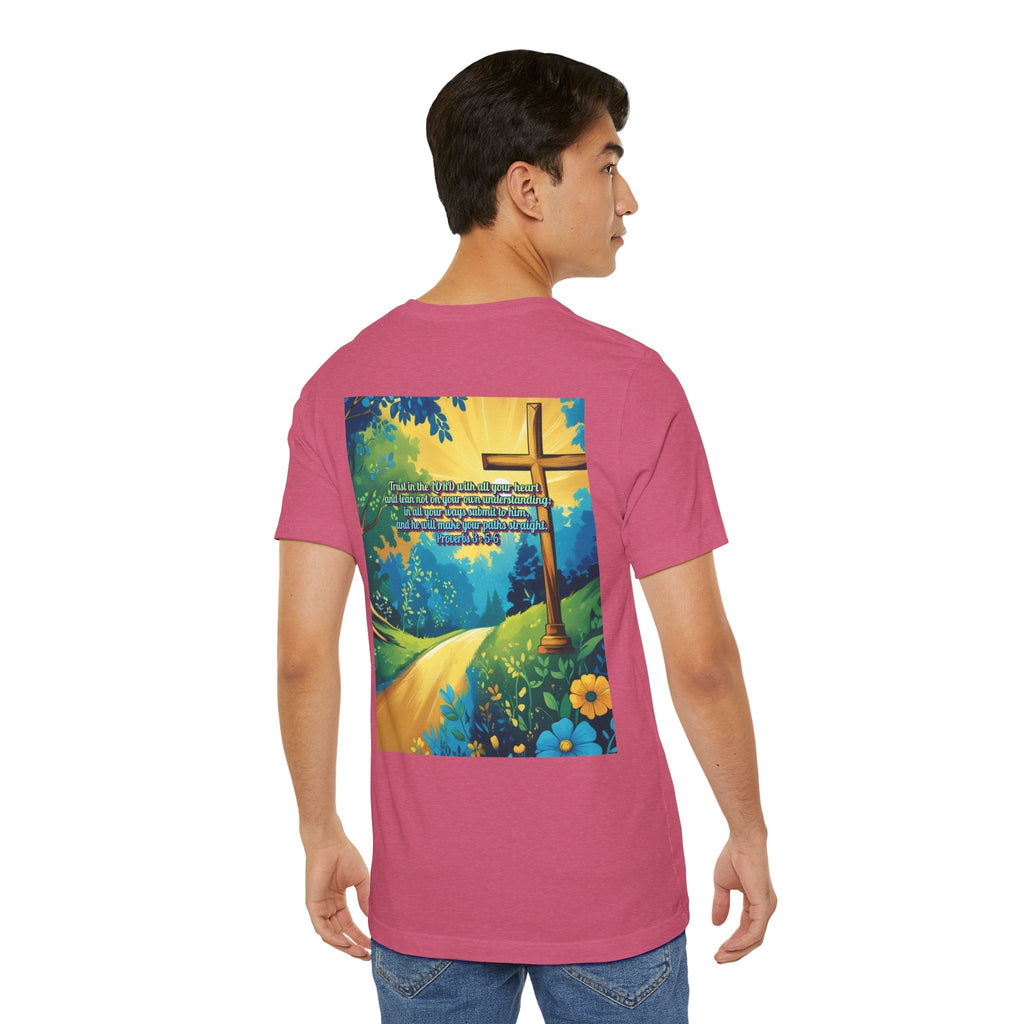 Trust in The Lord Proverbs 3:5-6 Biblical Design Unisex Jersey Short Sleeve Tee Printify
