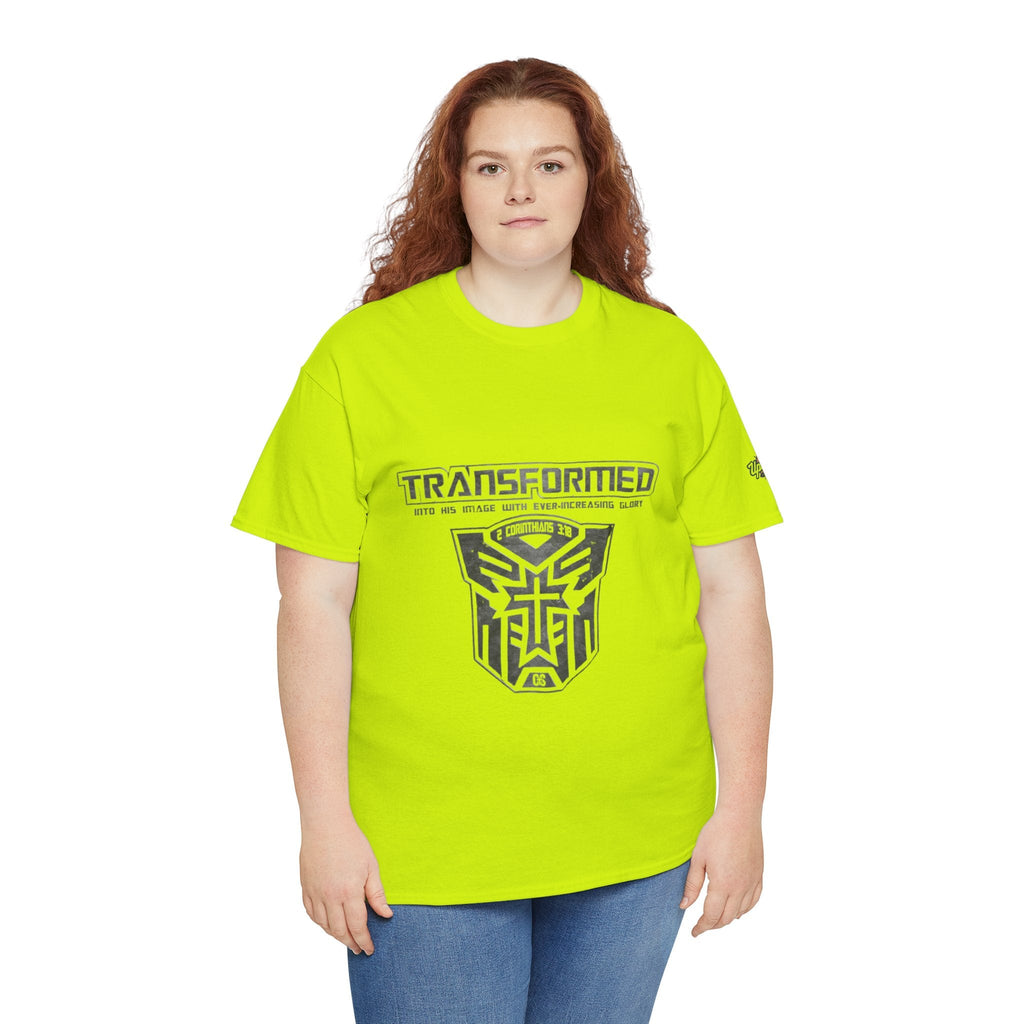 Transformer Logo Christian T-shirt | 2 Corinthians 3:18 Bible Verse T-shirt Printify