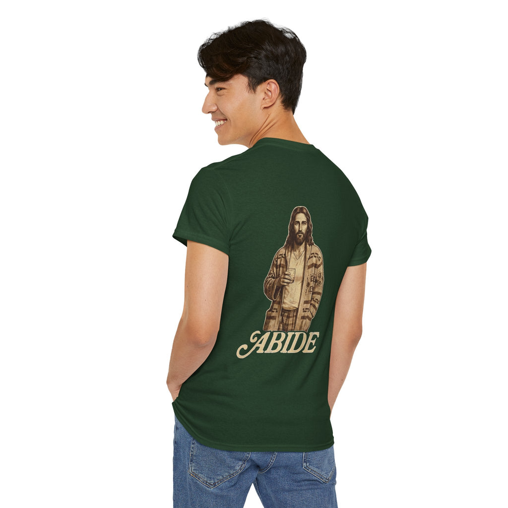 Abide Vintage Jesus Tee — "The Dude" Graphic Christian T-Shirt Printify