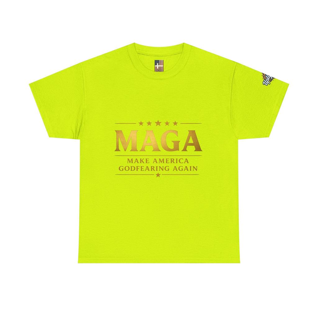 MAGA Gold Letter T-Shirt — "Make America Great Again" Printify