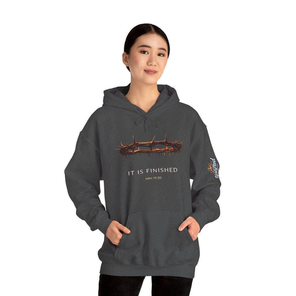 It Is Finished Crown of Thorns Hoodie — Christian John 19:30 Faith Hoodie Printify