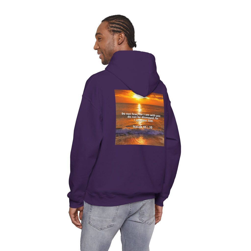 Bible Verse Unisex Heavy Blend™ Hooded Sweatshirt - Isaiah 41 : 10 Printify