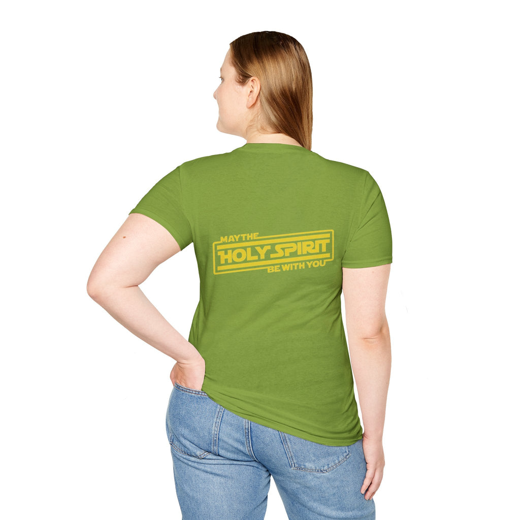 May the Holy Spirit Be With You T-shirt - Christian Star Wars Parody T-shirt Printify