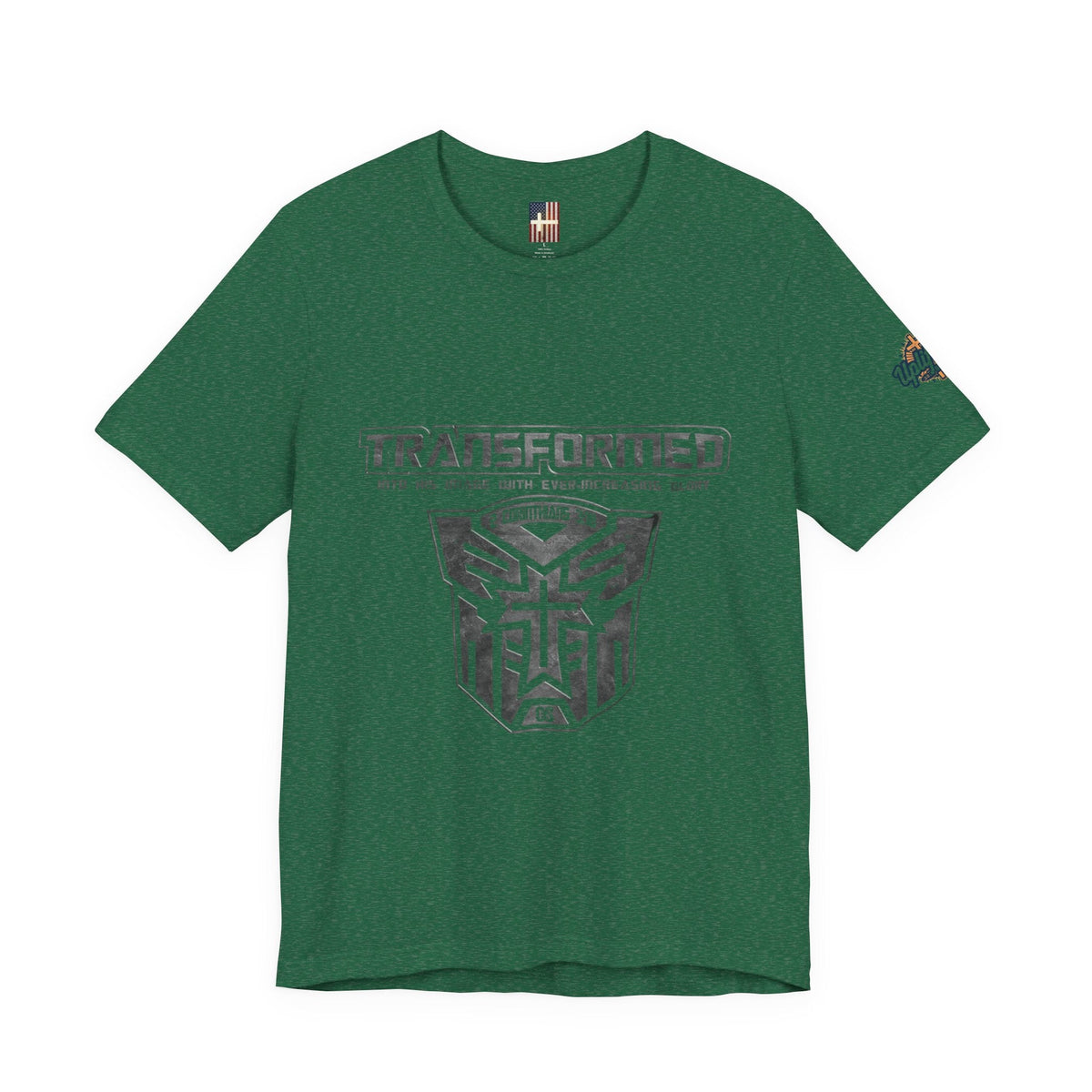 Transformer Logo Christian T-shirt | 2 Corinthians 3:18 Bible Verse T-shirt Printify