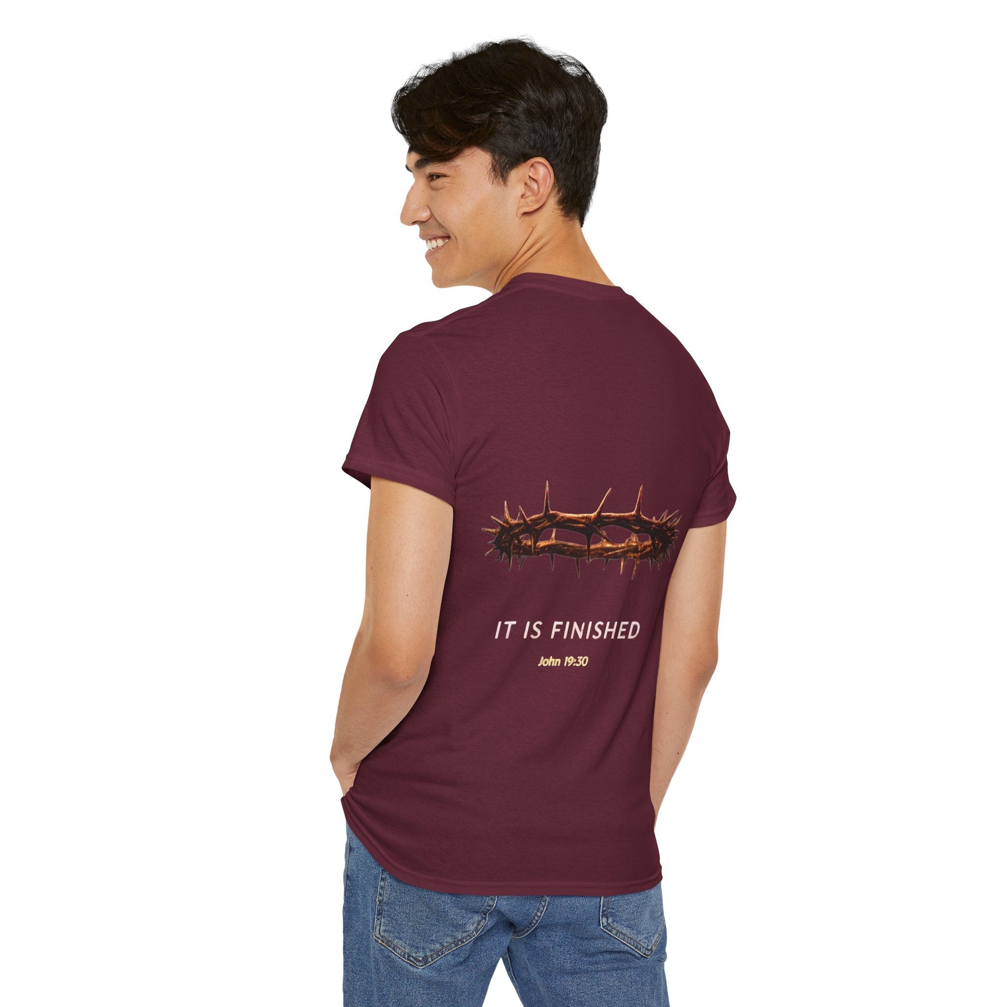 It Is Finished Crown of Thorns Tee — Christian John 19:30 Faith Shirt Printify