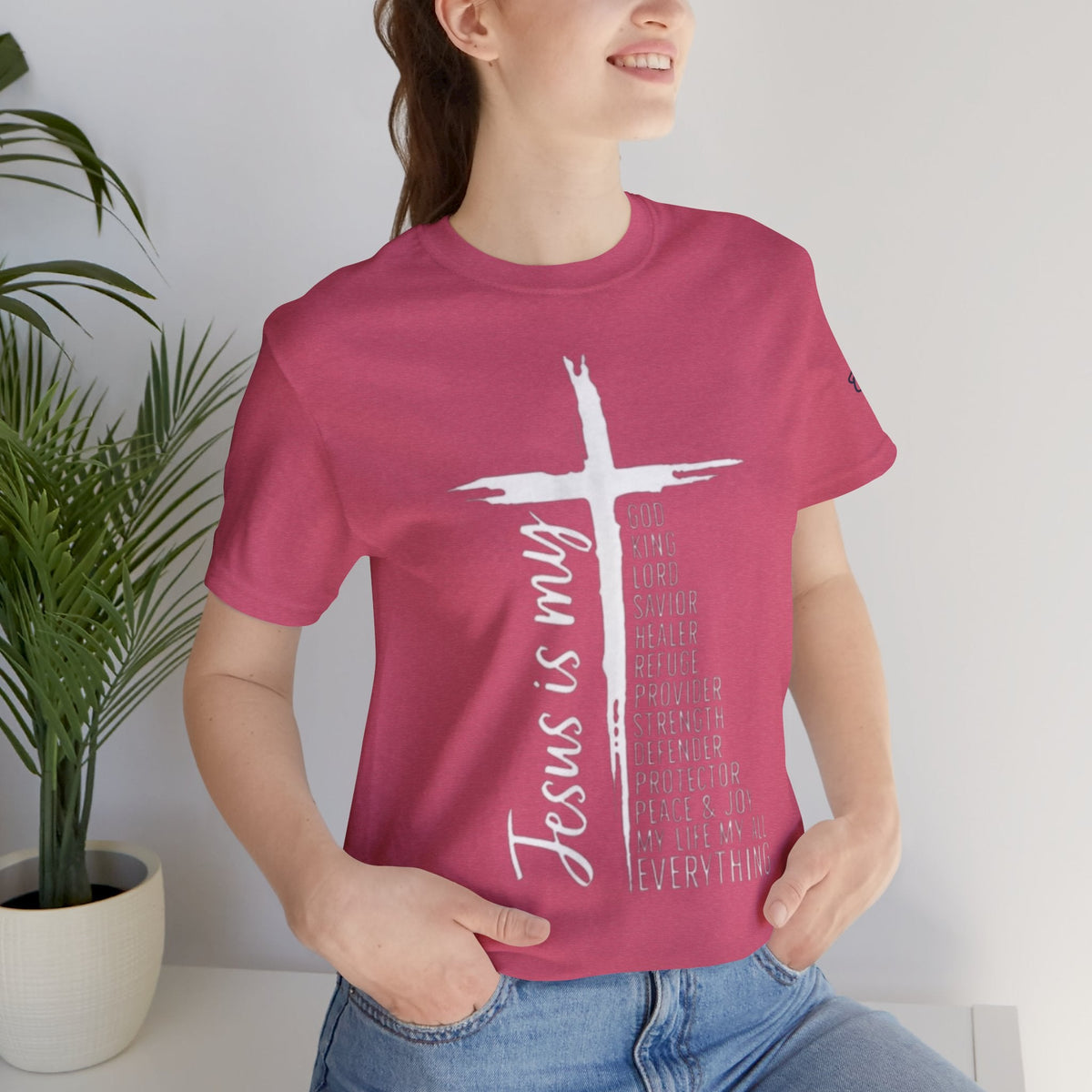 Jesus Is My Everything T-shirt – Cross List God King Lord Savior Christian T-shirt for Total Surrender Faith Printify