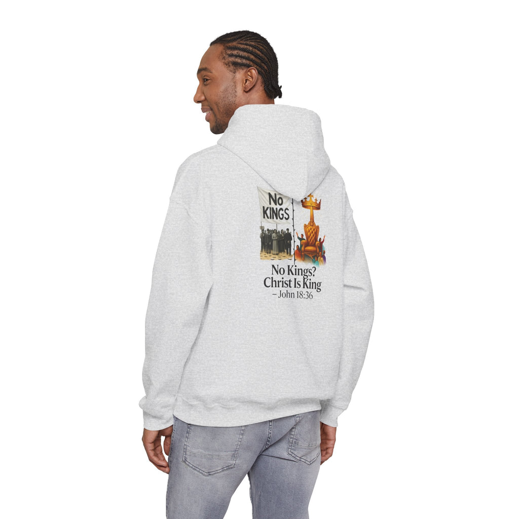 No Kings? Christ is King Hoodie – Bold Christian Hoodie for Sovereign Faith Printify