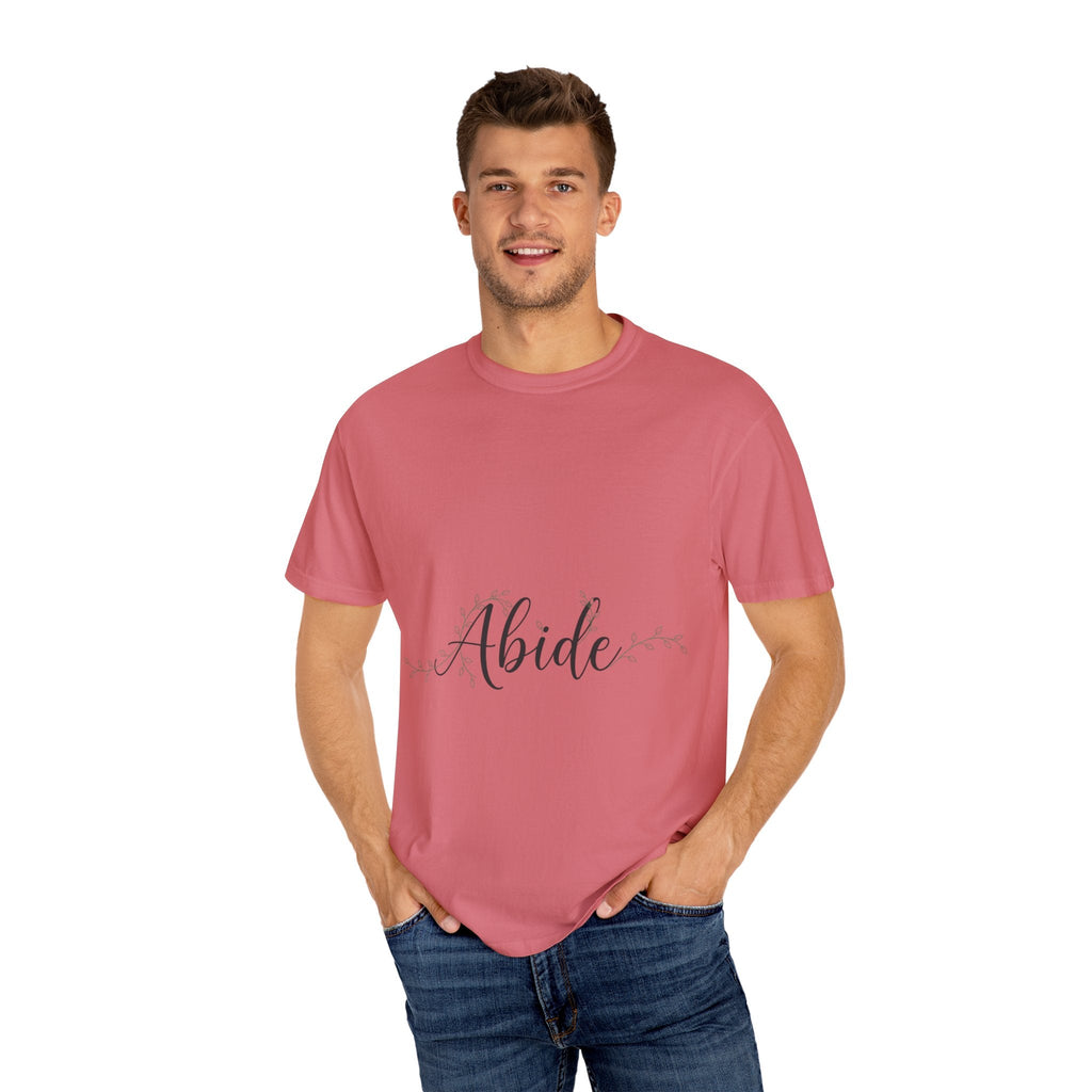 Abide in the Lord T-Shirt – Vine Design Christian Tee for Faithful Hearts Printify