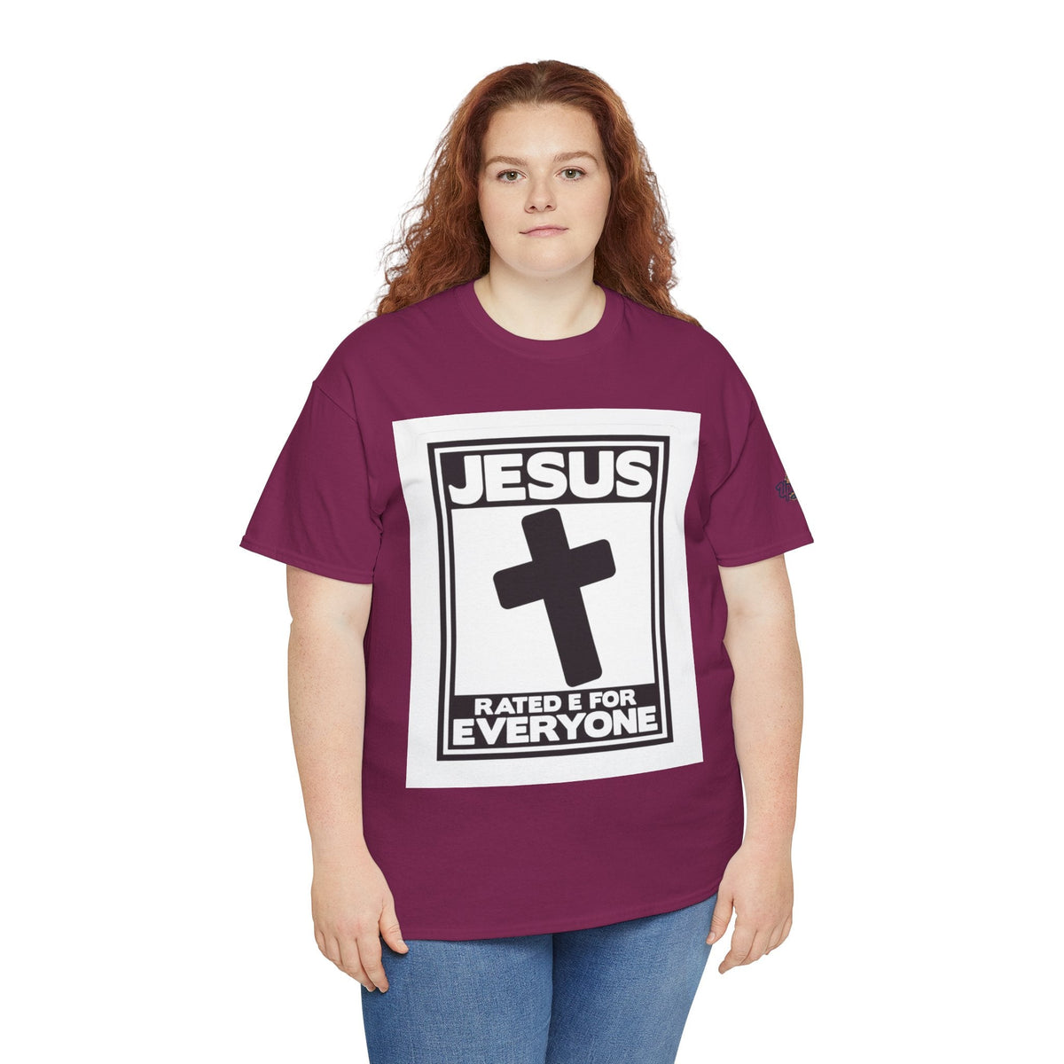 Jesus, Rated E for Everyone T-shirt - Gamer Faith T-shirt - Christian Video Game Parody Printify