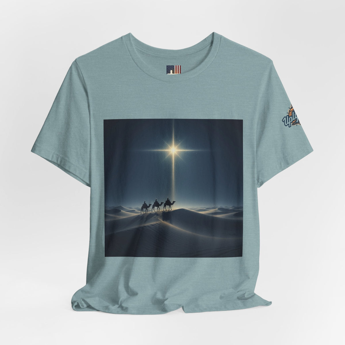 3 Wise Men T-shirt – Magi Camels Nativity Journey Christian Christmas T-shirt for Epiphany Faith & Holy Night Printify