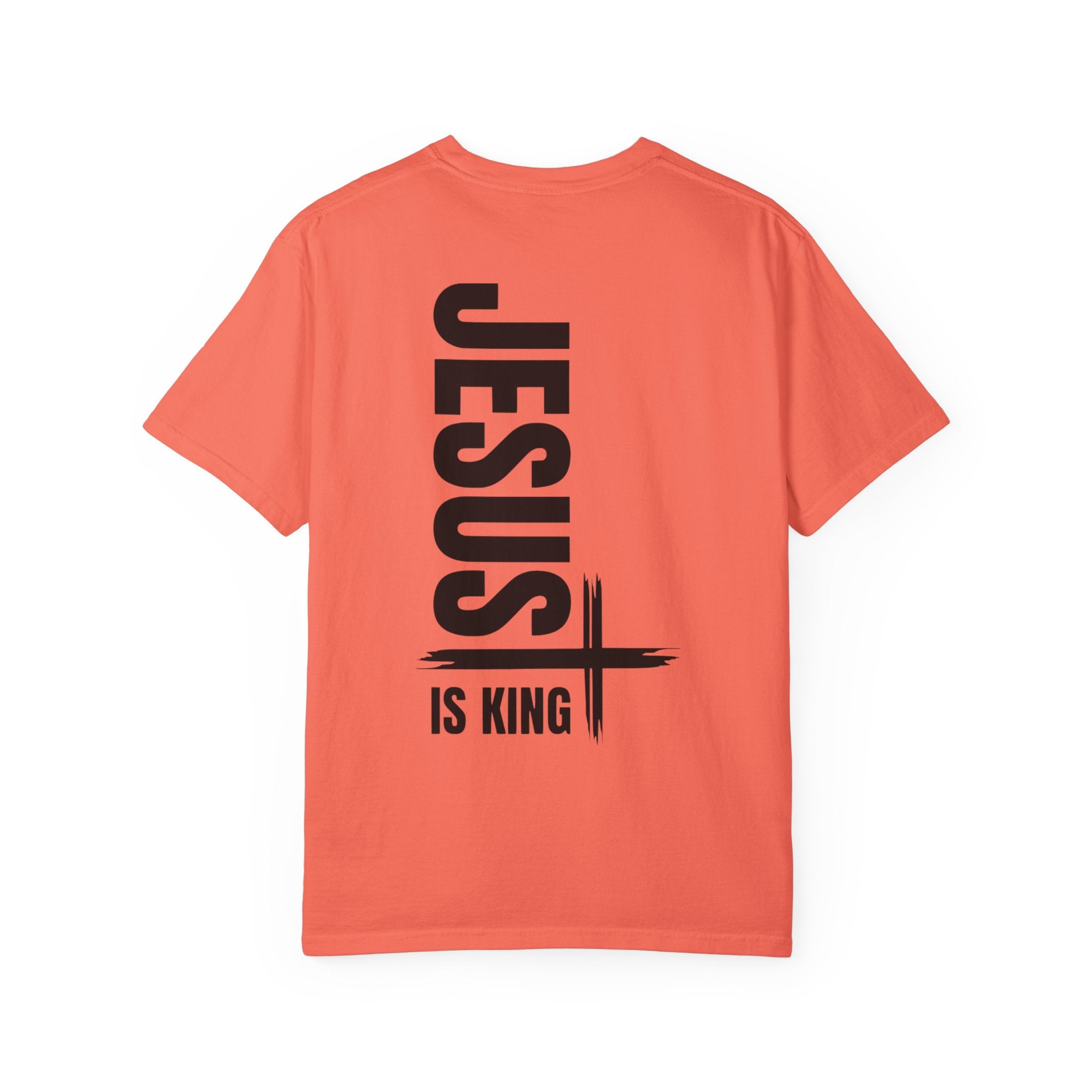 Jesus Is King T-shirt | Modern Typographic Cross Christian T-shirt Printify