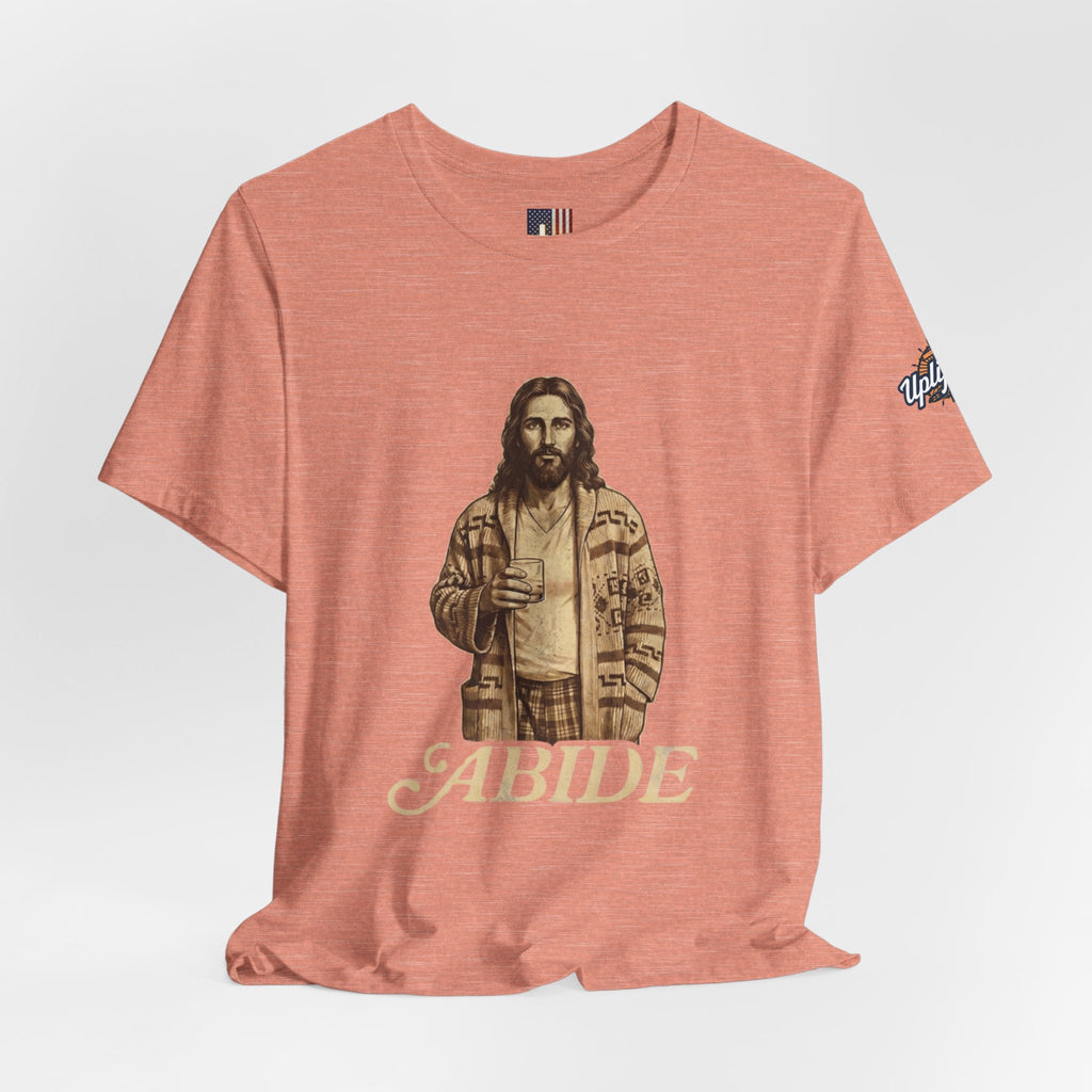 Abide Vintage Jesus Tee — "The Dude" Graphic Christian T-Shirt Printify