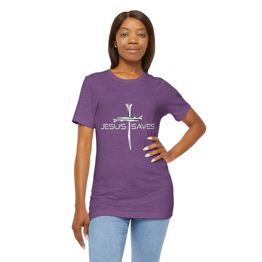 Copy of Jesus Saves T-shirt – 3 Nails Crucifix Cross Christian T-shirt for Redemption Faith & Bold Salvation