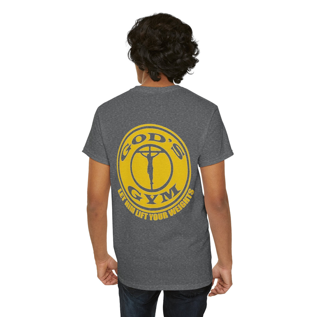 God's Gym T-Shirt — "Let Him Lift Your Weights" Christian Fitness Tee Printify