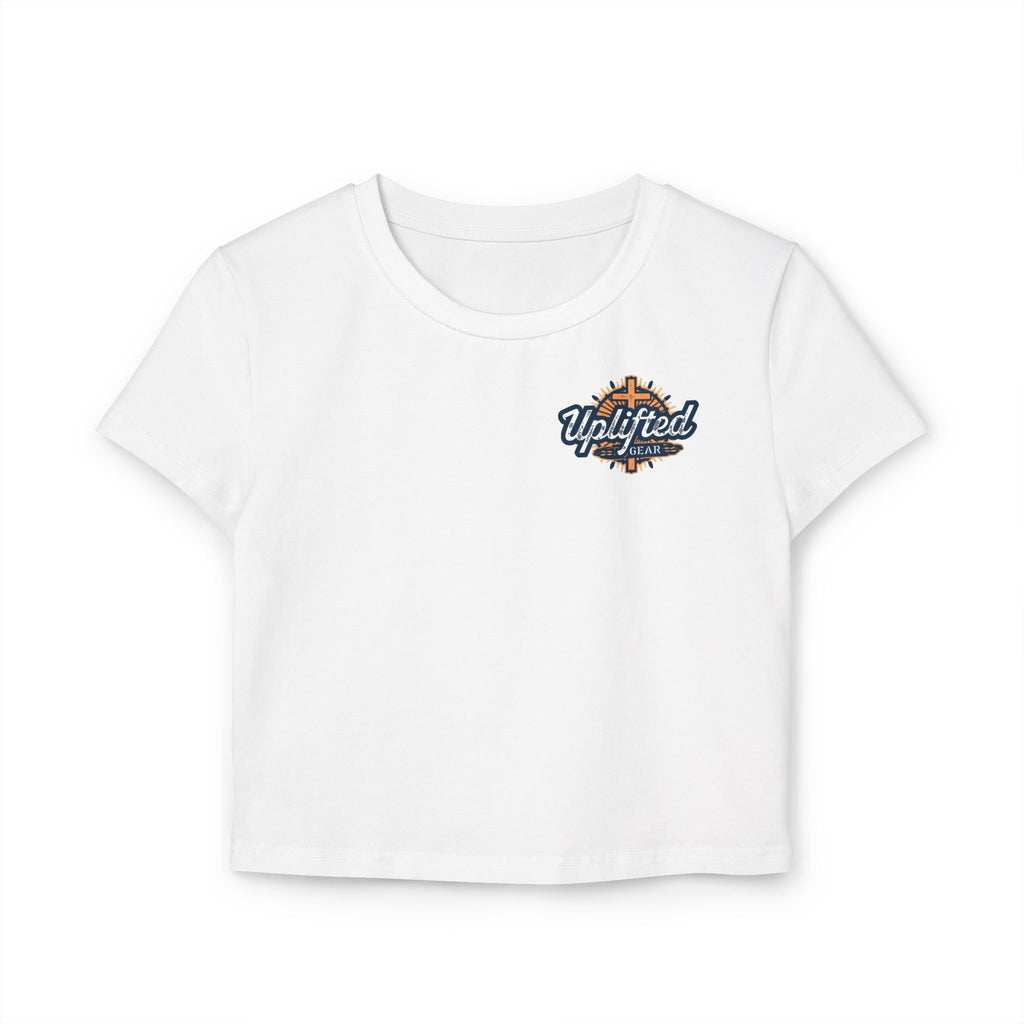 Women's Baby Tee - Phillipians 4:13 Bible Verse Religious Design Printify