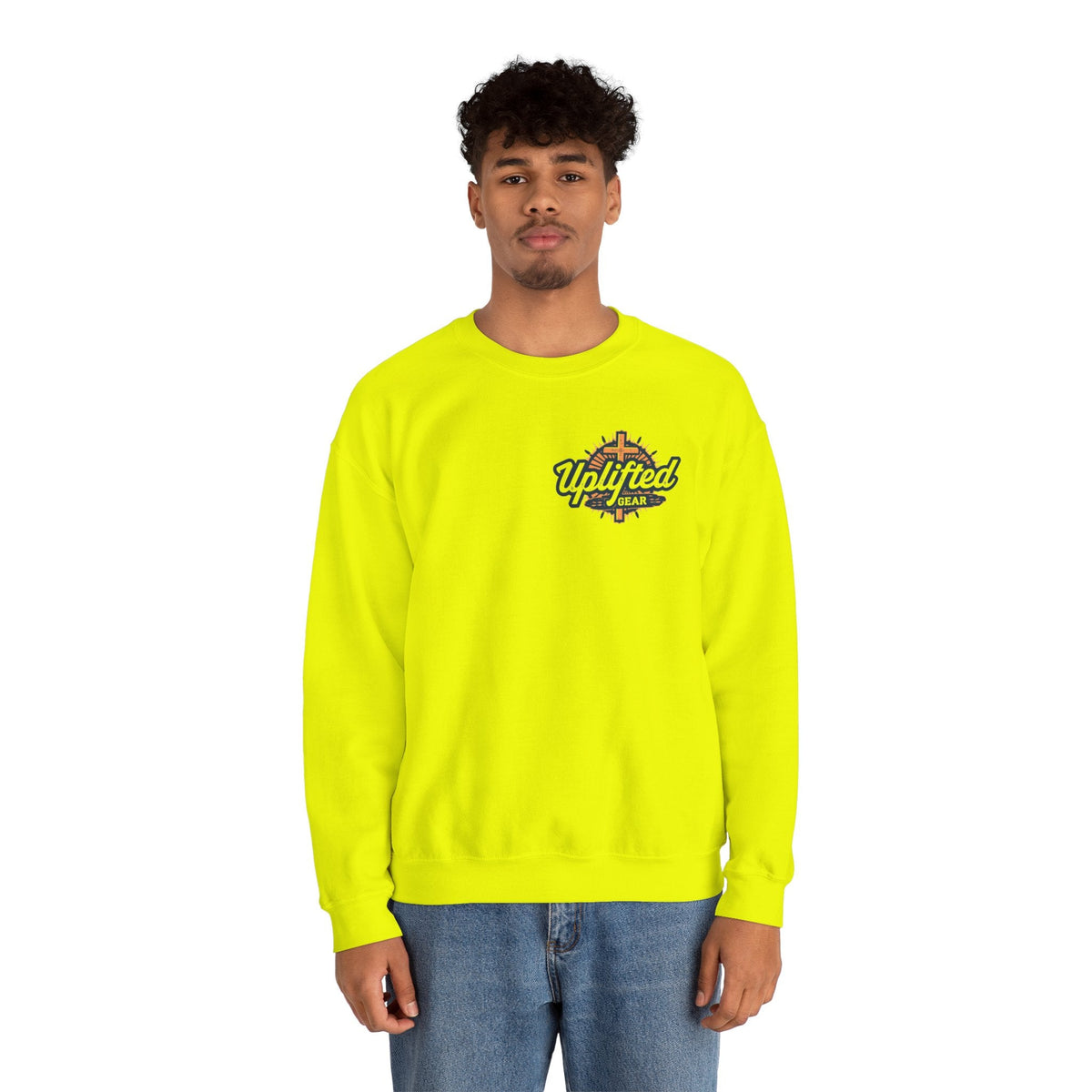 Trust in The Lord Proverbs 3:5-6 Biblical Design Crewneck Sweatshirt Printify