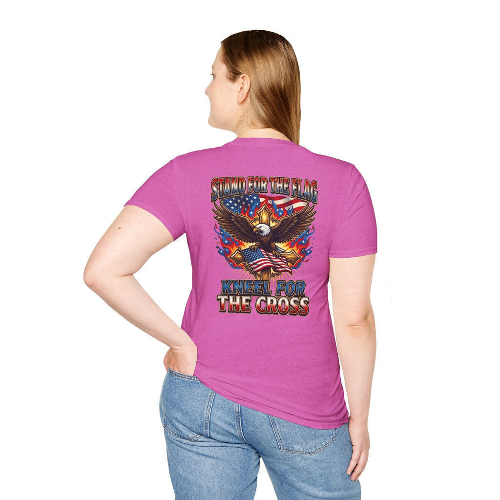 Stand for the Flag Kneel for the Cross T-shirt | Patriotic Eagle T-shirt Printify