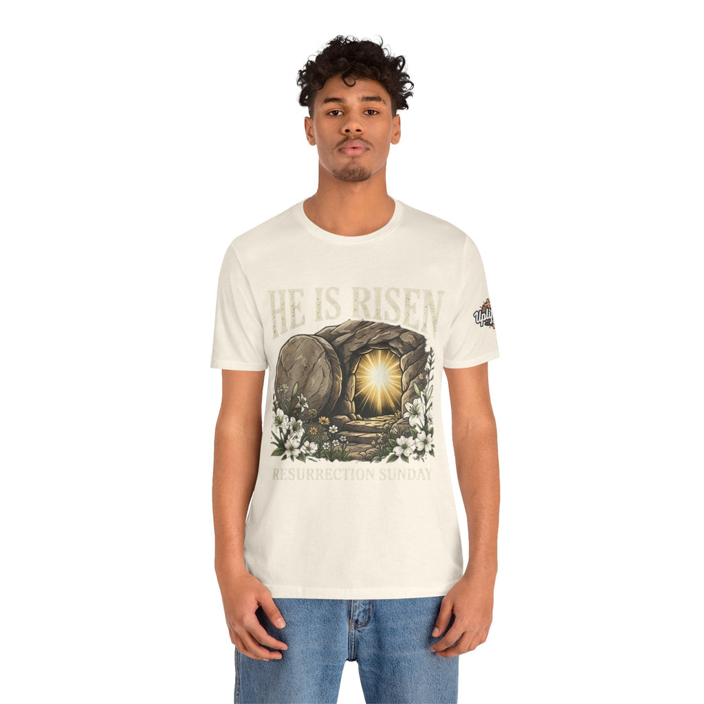 He Is Risen T-Shirt — Jesus Christ Resurrection Easter Tee Printify