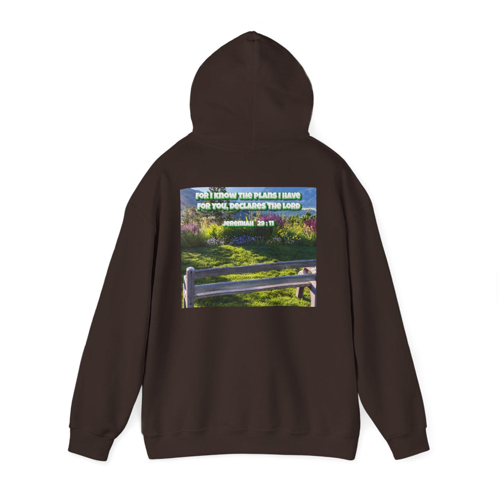 Bible Verse Unisex Heavy Blend™ Hooded Sweatshirt - Jeremiah 29 : 11 Printify