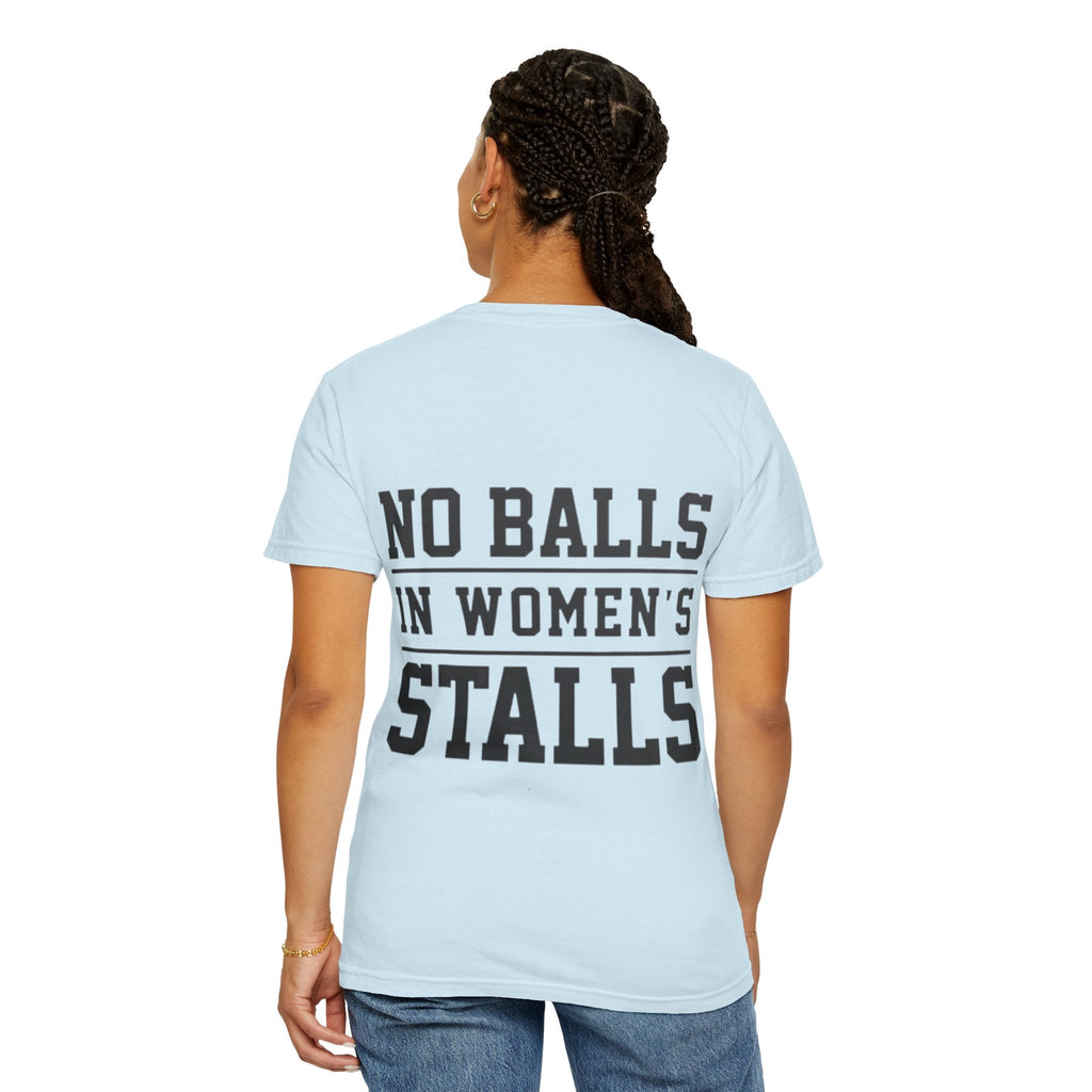 No Balls in Women’s Stalls Graphic Tee — Uplifted Sports Vibe T-Shirt Printify